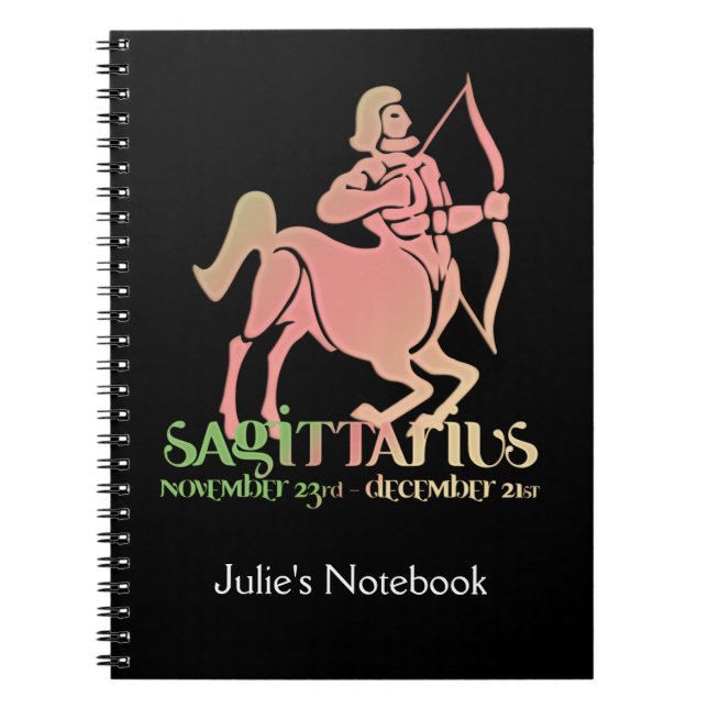 Sagittarius Astrologie Zodiac d1 Notebook 2 Notizblock (Vorderseite)