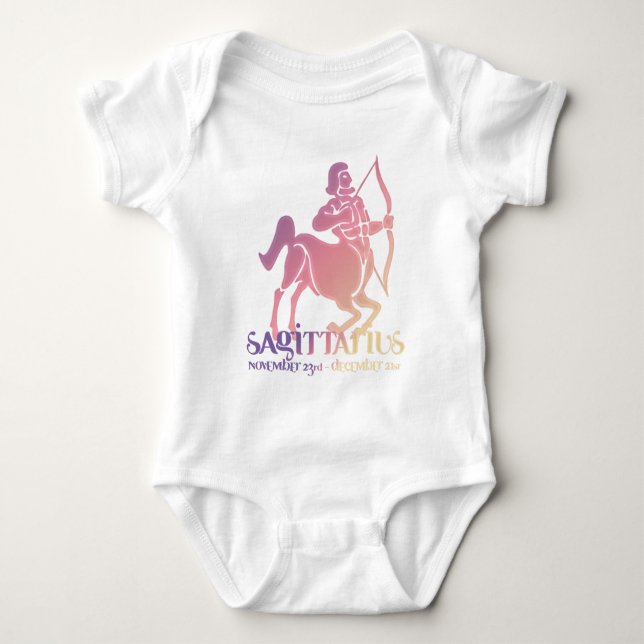 Sagittarius Astrologie Zodiac d2 Baby Strampler (Vorderseite)