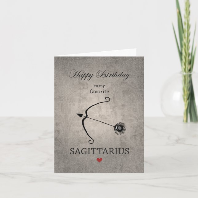 Sagittarius Astrologie Zodiac Sign Happy Birthday Karte (Vorderseite)