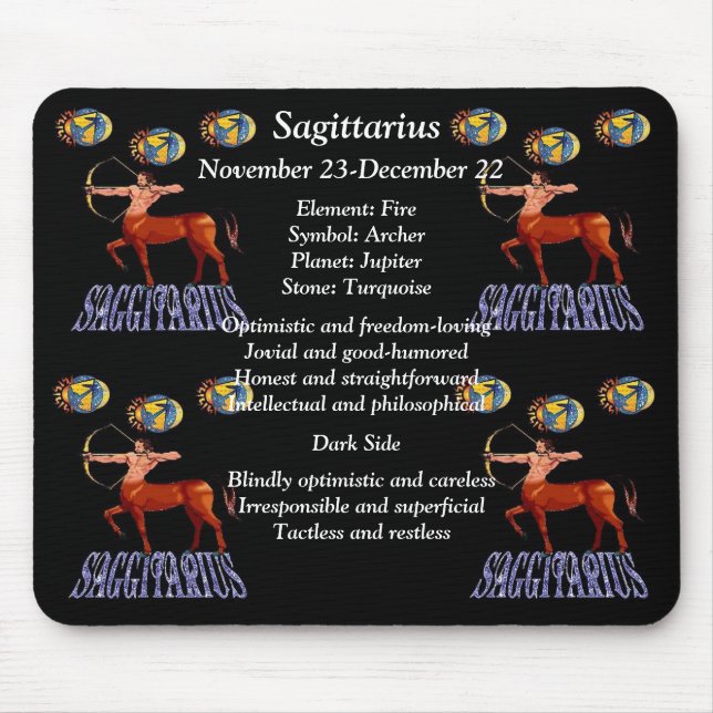 Sagittarius Birth Sign Zodiac Mouse Pad Mousepad (Vorne)