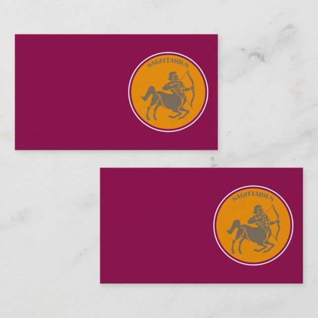 Sagittarius Business Card Visitenkarte (Vorne/Hinten)