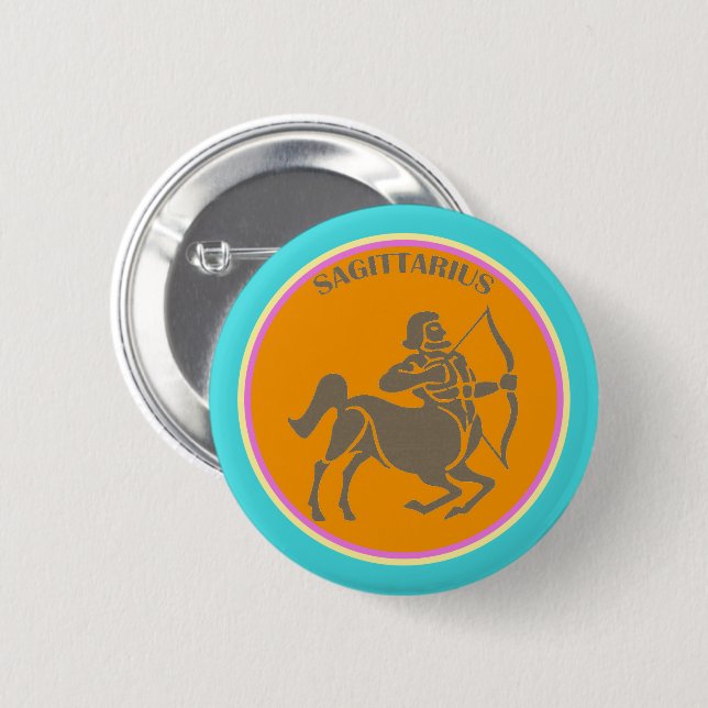 Sagittarius Button (Vorne & Hinten)