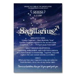 Sagittarius Center Table Card Tischnummer