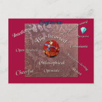 Sagittarius characteristics zodiac card