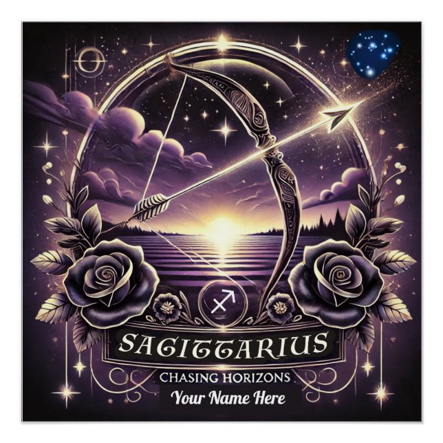 Sagittarius "Chasing Horizons" Glossy Poster (Vorderseite)
