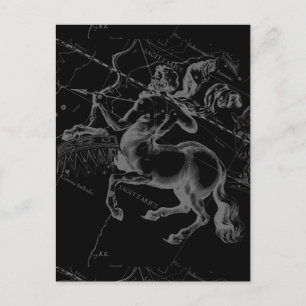 Sagittarius Constellation Classy Hevelius Engaving Postkarte