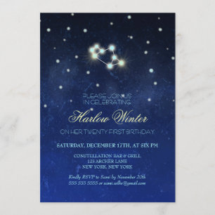 Sagittarius Constellation Geburtstagsparty Einladung