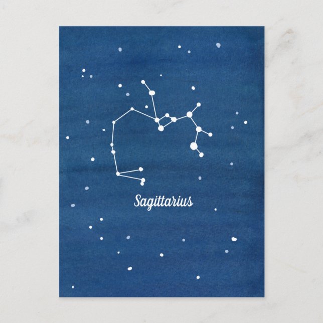 Sagittarius Constellation Night Sky Indigo Postkarte (Vorderseite)