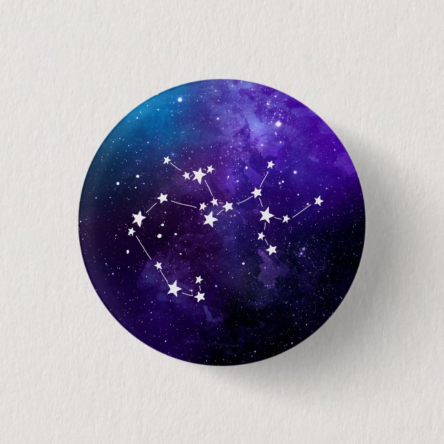 Sagittarius Constellation Zodiac Button (Vorderseite)