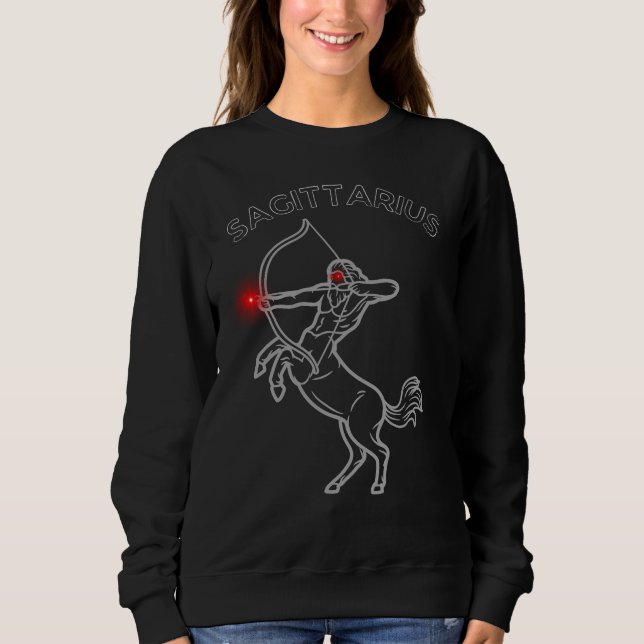 Sagittarius Dark Astrology | Minimal Occult Zodiac Sweatshirt (Vorderseite)