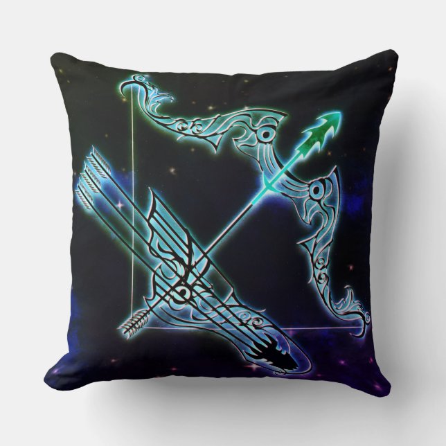 Sagittarius das Archer-Zodiakkissen Kissen (Vorderseite)