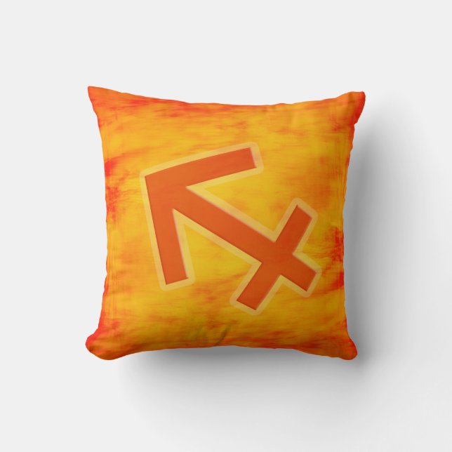 "Sagittarius" Feuerzeichen Zodiac Auswurf Kissen (Vorderseite)