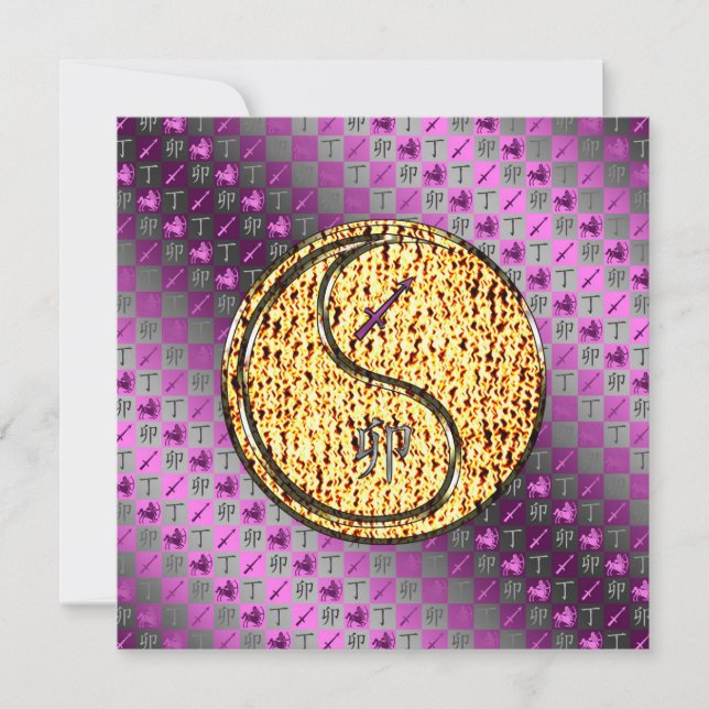 Sagittarius & Fire Rabbit Karte (Vorderseite)