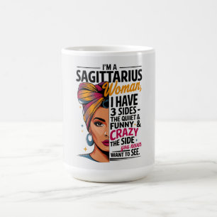Sagittarius Frau mit drei Seiten Funny Gift Kaffeetasse