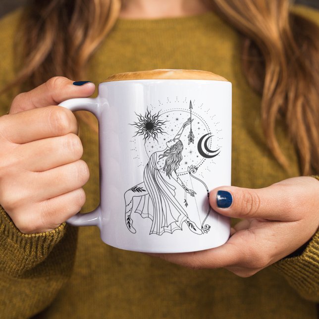 Sagittarius Girl 15oz Black Rim Mug (Créateur téléchargé)