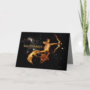 Sagittarius Grußkarte - Zodiakische Symbole Karte