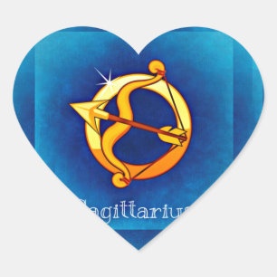 Sagittarius Horoskop Herz-Aufkleber