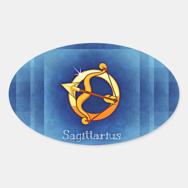 Sagittarius Horoskop Ovaler Aufkleber (Vorderseite)