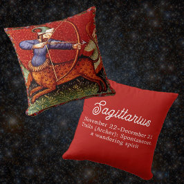 Sagittarius Horoskop Zodiac Mittelalterliches Kuns Kissen