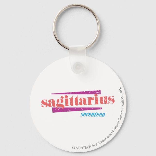 Sagittarius Latpink Schlüsselanhänger (Vorderseite)