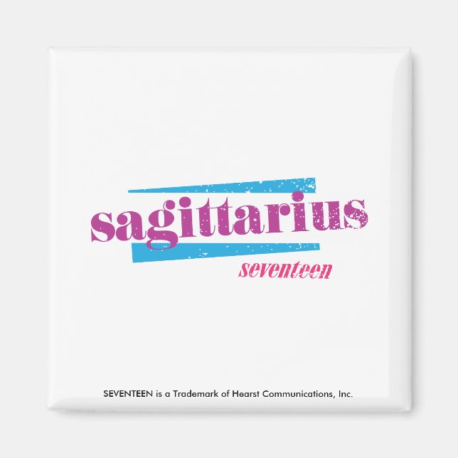 Sagittarius Lila Magnet (Vorne)