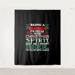 Sagittarius Mama Weihnachtsgeist Bär sein Wandteppich