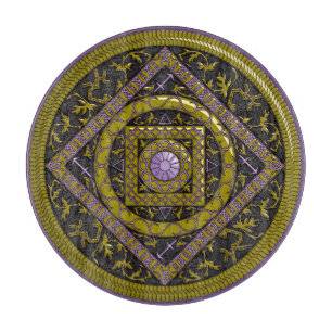 Sagittarius Mandala Glass Cutting Board Schneidebrett