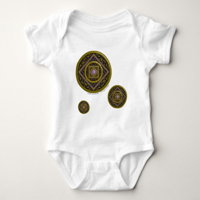 Sagittarius Mandala Kid's and Baby Light Shirt (Vorderseite)