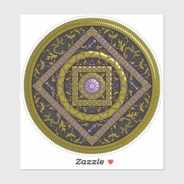 Sagittarius Mandala Kontaktsticker Aufkleber (Blatt)