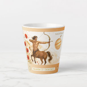 Sagittarius Mohn Art Nouveau Kleine Latte Tasse