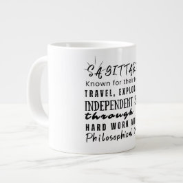 Sagittarius Motivierend Quotes Zodiac Sign Jumbo-Tasse