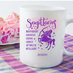 Sagittarius Personalisierte Merkmale Horoskop Kaffeetasse