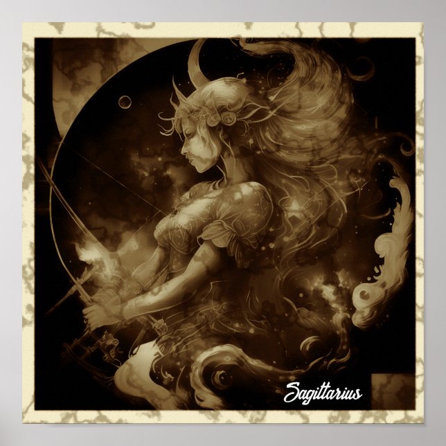 Sagittarius Sign Wall Art Poster (Vorne)