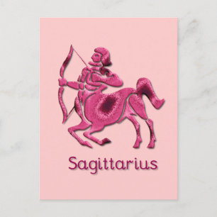 Sagittarius Signing Postcard Postkarte