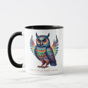 Sagittarius Spirit Animal Owl Alebrije Male Tasse