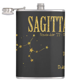 Sagittarius Star Sign Flachmann