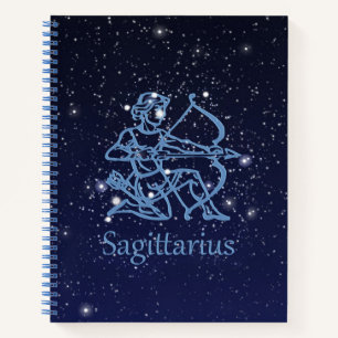 Sagittarius Sternbild & Sternzeichen mit Sternen Notizbuch