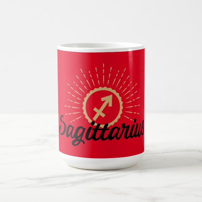 Sagittarius Sternexplosion Symbol Rot Kaffeetasse (Mittel)