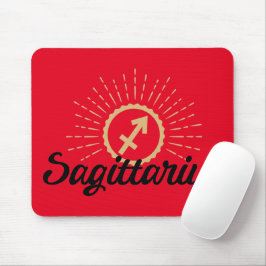 Sagittarius Sternexplosion Symbol Rote Maus Pad Mousepad