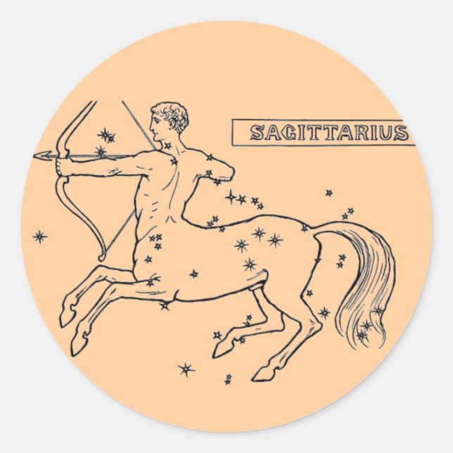 Sagittarius-Sticker Runder Aufkleber (Vorderseite)