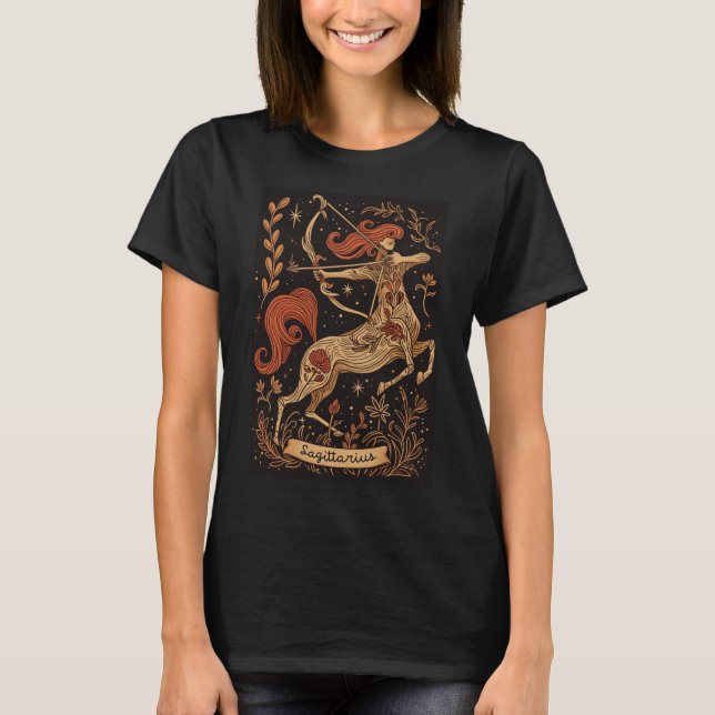 Sagittarius - T - Shirt Celestial Zodiac Art (Vorderseite)
