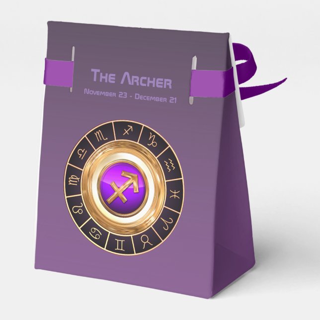Sagittarius - The Archer Zodiac Sign Geschenkschachtel (Rückseite)