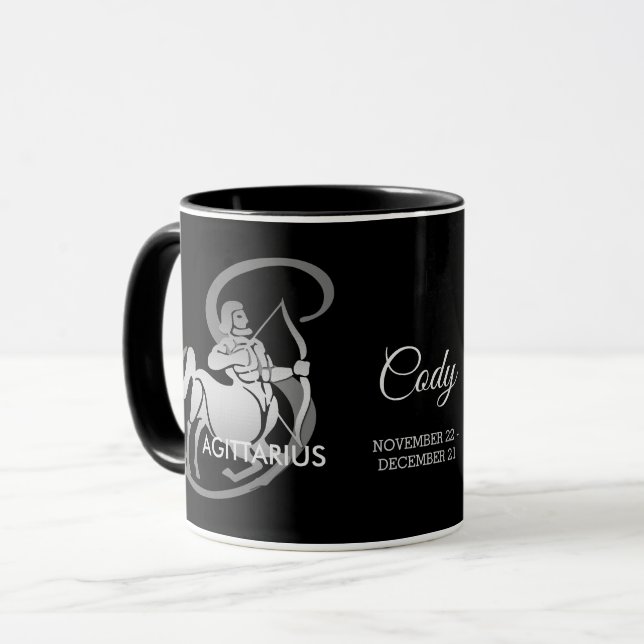 Sagittarius ♐ The Archer - Zodiac Sign Tasse (Vorderseite Links)