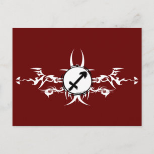 Sagittarius Tribal Postcard Postkarte