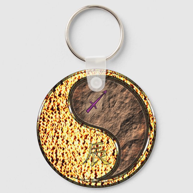 Sagittarius und Erddrache Schlüsselanhänger (Vorderseite)