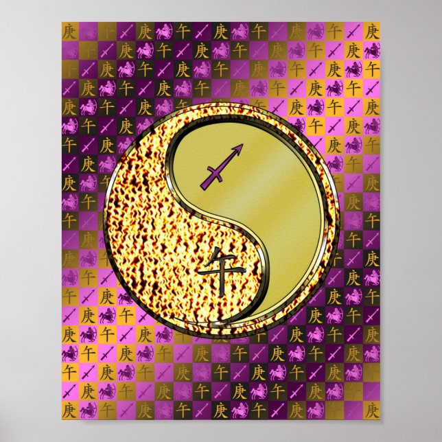 Sagittarius und Metallpferd Poster (Vorne)