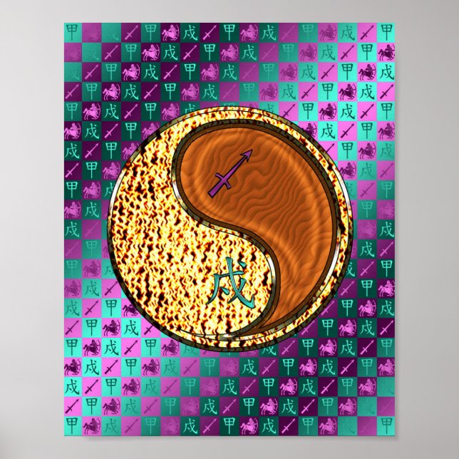 Sagittarius & Wood Dog Poster (Vorne)