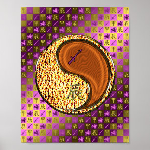 Sagittarius & Wood Dragon Poster