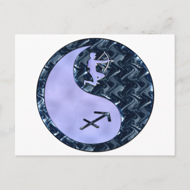 Sagittarius Yin Yang Postkarte (Vorderseite)