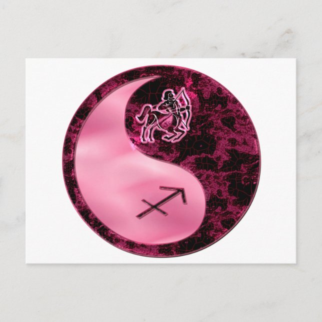 Sagittarius Yin Yang Postkarte (Vorderseite)